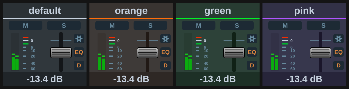 Channel colours