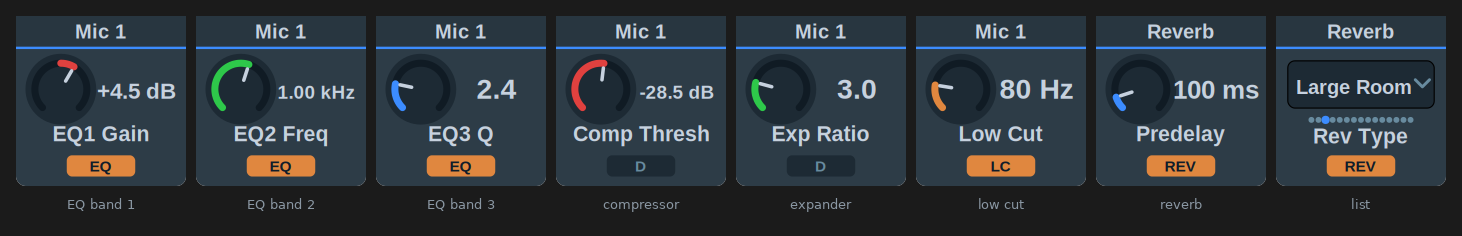 FX knobs